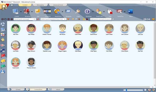 Net Control 2 Classroom - Avatar View (built-in templates)