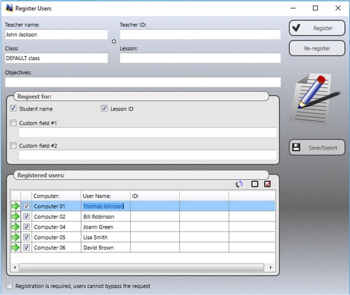 Register Student